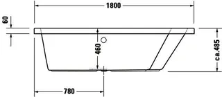 Duravit Whirlwanne Paiova 1800x1400mm, weiß Einbauversion,Ecke re. Air-System – Bild 2