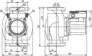 Wilo Nassläufer-Standardpumpe TOP-Z40/7, 1x230V, PN16, DN40, 180W – Bild 3