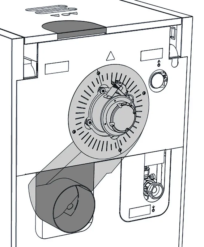 Fröling Rauchrohranschluss hinten T4e 130 - 175