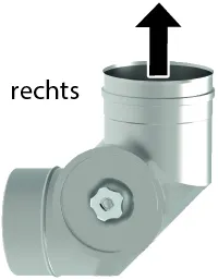 Fröling Bogen 87Grad Dm130 Reinigung seitlich links