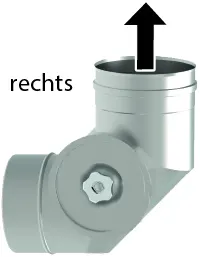 Fröling Bogen 87Grad Dm130 Reinigung seitlich links