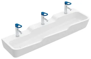Villeroy & Boch ReihenWT O.novo Kids 1300x430mm re-eckig 3HL. o. ÜL. Weiß Alpin – Bild 2