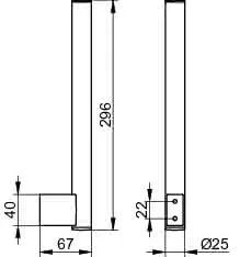 Keuco Ersatzrollh. Plan 14963, doppelt, verchromt – Bild 2
