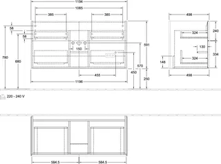 Villeroy & Boch Waschbeckenunterschrank Finion G05 1196x591x498mm m Bel FK/RE/AP: GF/-/- – Bild 5