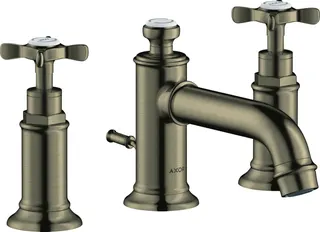 HG 3-Loch Waschtischarmatur 30 Axor Montreux Kreuzgriff brushed nickel