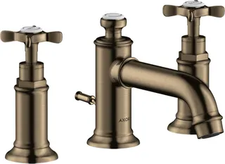 Hansgrohe 3-Loch Waschtischarmatur 30 Axor Montreux Kreuzgriff brushed nickel – Bild 2