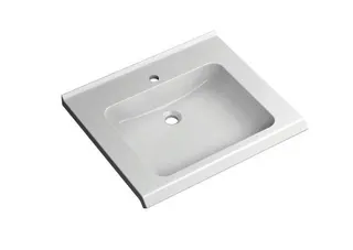 HEWI Waschtisch S-Form, Griffkante, 650x565mm, 1.HL – Bild 2