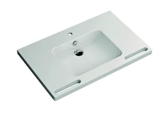 HEWI Waschtisch, Überlauf, eckige Mulde, 850x550mm, 1 HL