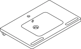 HEWI Waschtisch, Überlauf, eckige Mulde, 850x550mm, 1 HL – Bild 4