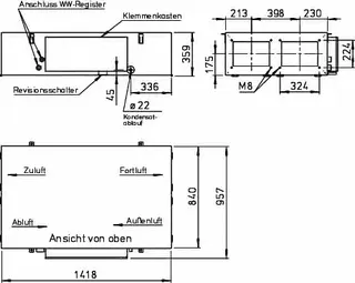Helios KWL EC 700 D PRO WW KWL-Deckeng. EC, el. VH, WW-NH AutoByp., Grafikdisp. – Bild 2