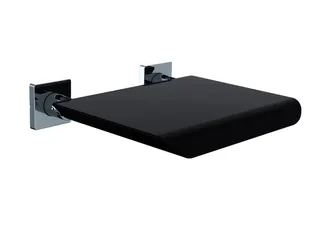 EC Wandklappsitz system2 21202 Kunststoffsitzfläche schwarz/chr