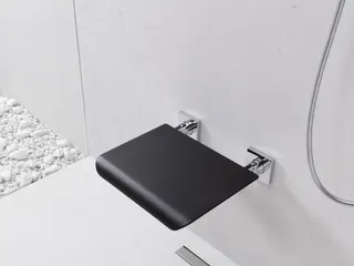 Emco Wandklappsitz system2 21202 Kunststoffsitzfläche schwarz/chr – Bild 2