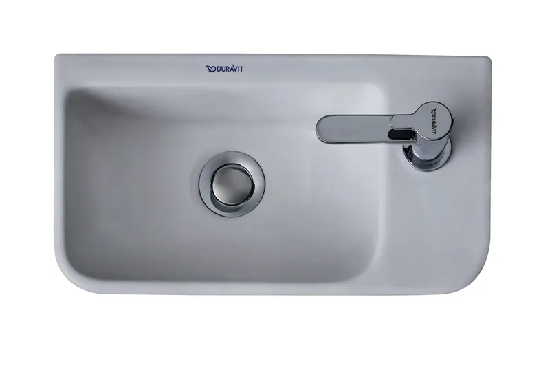 Duravit Handwaschbecken ME by Starck Weiß Seidenmatt, o.Ül, m.HLB, HL rechts, WG