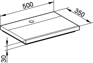 Keuco Mineralguss-Waschtisch Royal Reflex 34091 für 1 Loch Armaturen, weiß – Bild 2