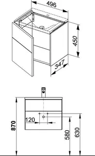 Keuco WTU Royal Reflex 34090, A:links, 1-türig, weiß/weiß – Bild 2
