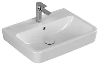 Villeroy & Boch Waschbecken O.novo 600x460mm Eckig 1HL. mit Überlauf Weiß Alpin – Bild 2