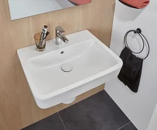 Villeroy & Boch Waschbecken O.novo 600x460mm Eckig 1HL. mit Überlauf Weiß Alpin – Bild 5