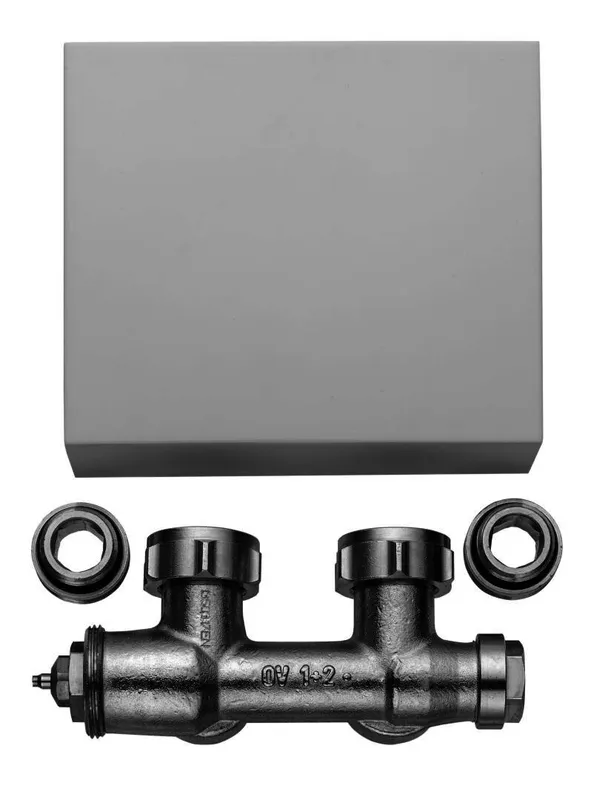 Kermi Ventilhahnblock, Casteo Eckform, Blende chrom, 1 Stück/VPM
