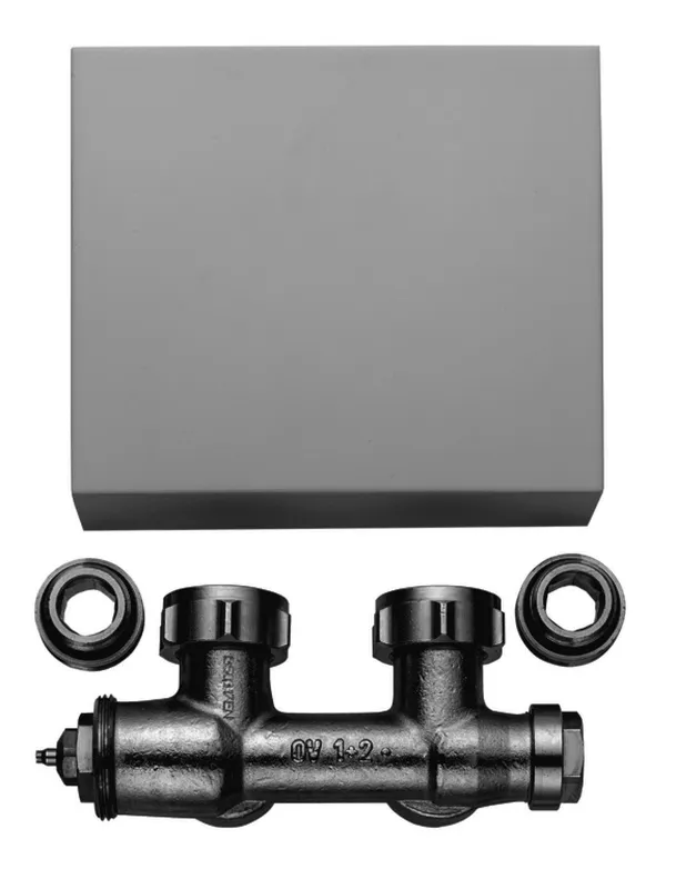 Kermi Ventilhahnblock-Set Eckform Blende chrom, ZV01190002