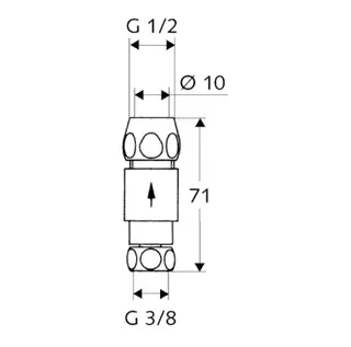 SCHELL Einfach-Rückflussverhinderer für Eckventile, 3/8", chrom – Bild 4