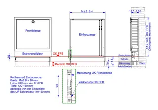 comfort-Verteilerschrank Unterputz Typ 69-0,4, 435x710x110, RAL 9016 – Bild 2