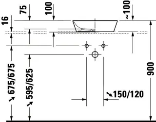 Duravit Aufsatzbecken Cape Cod 400mm Weiß o.Überlauf, o.Hahnlochbank – Bild 5