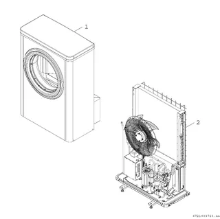 BOSCH Luftwärmepumpe CS7001i AW 13 OR-T Außeneinheit Monoblock-WP, 1680x1200x580 – Bild 2