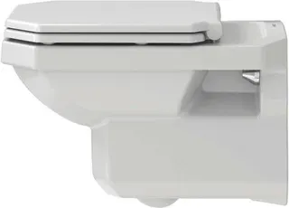 Duravit WC-Sitz 1930 mit Absenkautomatik Scharniere Edelstahl, weiß, Urea – Bild 3