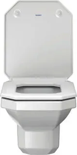 Duravit WC-Sitz 1930 mit Absenkautomatik Scharniere Edelstahl, weiß, Urea – Bild 5