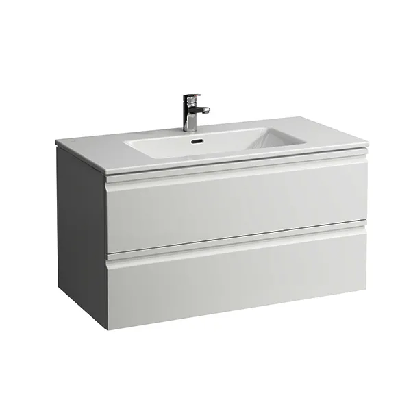 Laufen WT+WTU PRO S SET 500x1000x545 1 Hahnlochmit Überlauf 2 Schubl. Griffmulde weiß/graphit