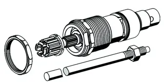 SCHELL Oberteil POLAR II Set Ablänghilfe, Spindel L: 488