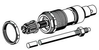 SCHELL Oberteil POLAR II Set Ablänghilfe, Spindel L: 488 – Bild 3
