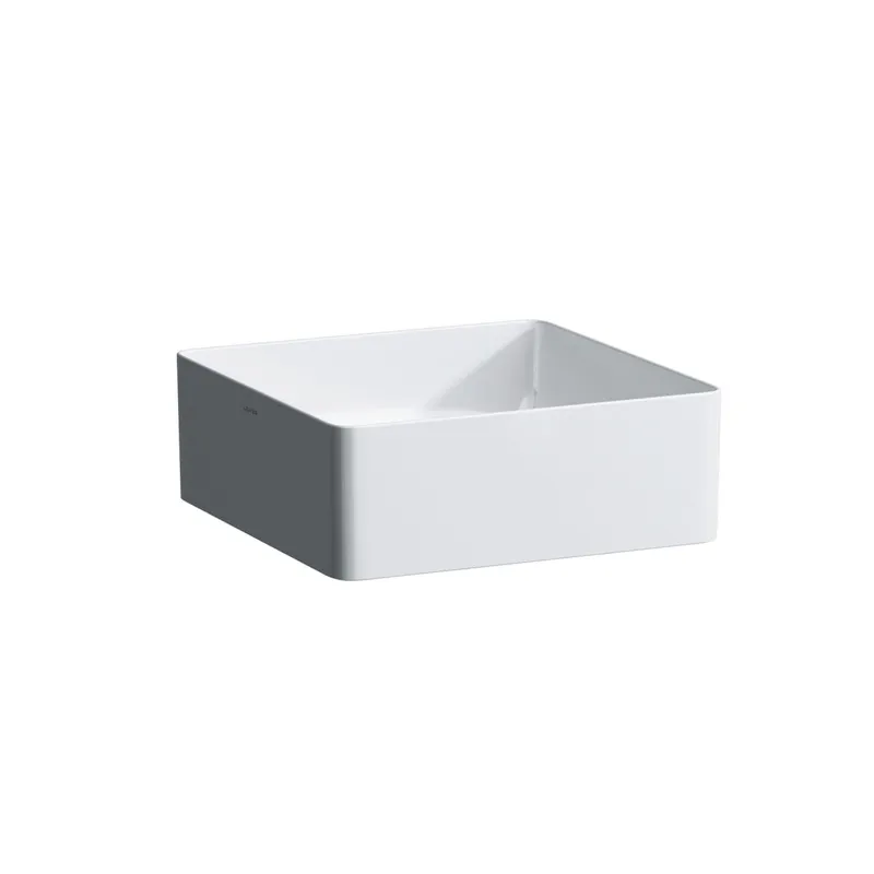 Laufen Waschtisch-Schale LIVING Saphirkeramik quadr. 360x360x130 ohne Hahnloch ohne Überlauf weiß matt