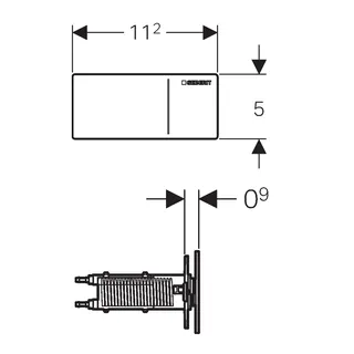 Geberit Omega70 Fernbetätigung für 2-Mengen-Spülung (versch. Farben) – Bild 2