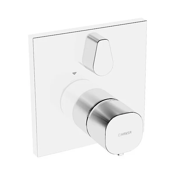 Hansa Living Wannenthermostat Unterputz Fertigset (chrom), Rosette eckig