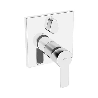 Hansa Ligna Fertigset Wannenmischer Unterputz (chrom), eckige Rosette, mit Sicherungseinrichtung