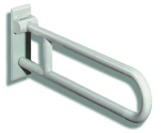 HEWI Stützklappgriff Ser 801, L:750mm, Stahlkern reinweiß