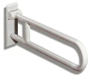 HEWI Stützklappgriff Ser 801, L:750mm, Stahlkern reinweiß – Bild 2