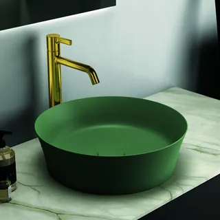 Ideal Standard Schale Ipalyss, ohne Hahnloch, ohne Überlauf, 400x400x120mm, Salbeigrün – Bild 5