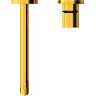 Ideal Standard Wand-Waschtischarmatur JOY, BS2, runde Rosette, Ausld.220mm, Brushed Gold – Bild 2