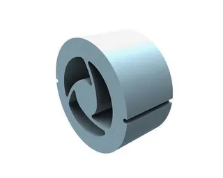 Kermi Schalldämpfset, D=160 mm, L=80 mm Melaminharzschaumring zur Schalldämpfung
