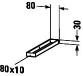 Duravit Handtuchhalter, Rechteckig, 548x30x80 mm, Chrom Hochglanz, Aluminium – Bild 2
