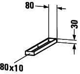 Duravit Handtuchhalter, Rechteckig, 548x30x80 mm, Chrom Hochglanz, Aluminium – Bild 3
