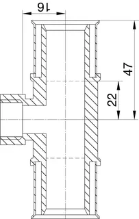 comfort-press-Metall-T-Stück A20 16mm x DN 15 (1/2") IG x 16mm – Bild 2