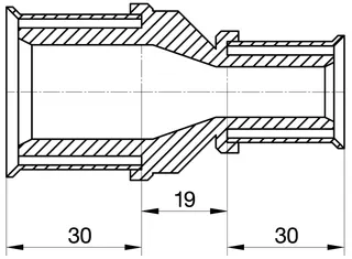 comfort-press-Metall-Kupplung A20 reduziert 32 x 25mm – Bild 2