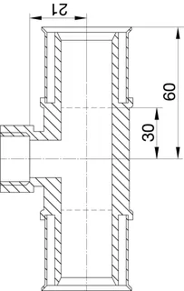 comfort-press-Metall-T-Stück A20 32mm x DN 25 (1") IG x 32mm – Bild 2