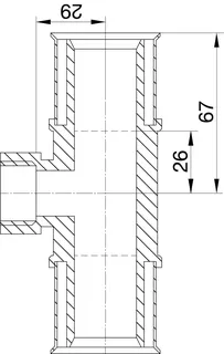 comfort-press-Metall-T-Stück A20 40mm x DN 20 (3/4") IG x 40mm – Bild 2