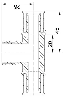 comfort-press-Metall-T-Stück A20 16mm x DN 15 (1/2") AG x 16mm – Bild 2
