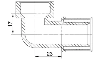 comfort-press-Metall-Übergangswinkel A20 90 Grad 20mm x DN 15 (1/2") IG – Bild 2