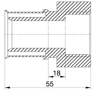 comfort-press-Metall-Übergang A20 16mm x DN 20 (3/4") IG – Bild 2